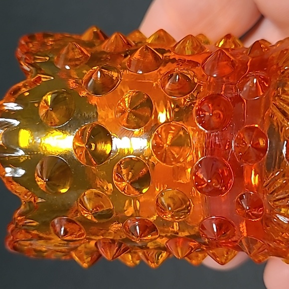 Vintage Footed Fenton Hobnail Toothpick Holder - Picture 11 of 16